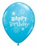  11 inch-es Birthday Sparkle Robin's Egg Blue Szülinapi Lufi (6 db/csomag)