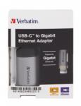 Verbatim USB-C GIGABIT Adapter Ethernet 10 cm cable (49146) - pcone