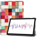 Gigapack Tok álló, bőr hatású (aktív FLIP, oldalra nyíló, TRIFOLD asztali tartó funkció, kockás) SZÍNES Huawei MediaPad M6 10.8 WIFI, Huawei MediaPad M6 10.8 LTE (GP-89138)