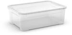  Cutie de depozitare de plastic cu capac, transparent, 31 l M122020