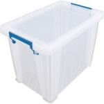 Manutan Cutii de depozitare din plastic cu capac cu cleme Manutan, 18, 5 l M1502991