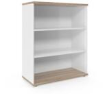  Dulap cu inaltime medie Viva, 110 x 90 x 42 cm, deschis, stejar sonoma/alb M1250056 Dulap arhivare