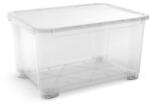  Cutie de depozitare de plastic cu capac, transparent, 145 l M122023