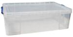  Cutie de depozitare din plastic cu capac cu cleme, transparent, 50 l M932304