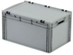  Naveta Euro din plastic PE cu capac, 66 l M1070083