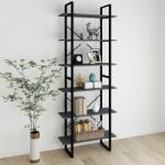 vidaXL Dulap înalt, gri, 80x30x210 cm, lemn masiv de pin (806544) Biblioteca