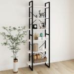 vidaXL Dulap înalt, alb, 80x30x210 cm, lemn masiv de pin (806543) Biblioteca