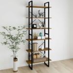 vidaXL Dulap înalt, maro, 80x30x210 cm, lemn masiv de pin (806545) Biblioteca