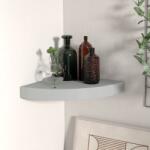 vidaXL Raft de colț suspendat, gri, 25x25x3, 8 cm, MDF (323901) Raft