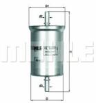 MAHLE filtru combustibil MAHLE KL 165/1 (KL 165/1) - automobilus