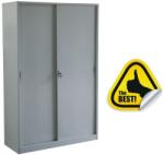 Plus Mobilier Dulap metalic Premium usi culisante 4 rafturi, 1200x450x1900 mm (LxlxH), 50 kg/polita, PLUS gri 2 4 1200x450x1900 50 kg Dulap metalic usi glisante (981152761) Dulap arhivare