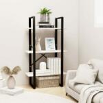 vidaXL Raft de depozitare, alb, 60x30x105 cm, lemn masiv de pin (806513) Biblioteca