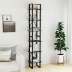 vidaXL Dulap înalt, gri, 40x30x210 cm, lemn masiv de pin (806504) Biblioteca