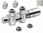  EGYEDI ÁR Sapho Twin Combi csatlakozó készlet termosztátos radiátorszeleppel, 50 mm bekötéssel, jobbos, csiszolt inox CP5510S (CP5510s)