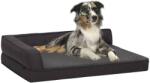 vidaXL Saltea ergonomică pat de câini negru 60x42 cm aspect in/fleece (171346)