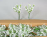  Gumis rezgő művirág selyemvirág díszítő csokor 27 cm - Fehér