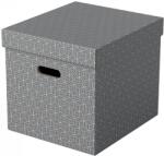 Esselte Cutie depozitare Home Recycled, carton, 100% reciclat, certificare FSC, reciclabil, 36x32x31 cm, cu capac, 3 buc/set, gri, Esselte E628289 (628289)