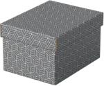 Esselte Cutie depozitare Home Recycled, carton, 100% reciclat, certificare FSC, reciclabil, 25x20x15 cm, cu capac, 3 buc/set, gri, Esselte E628281 (628281)