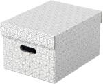 Esselte Cutie depozitare Home Recycled, carton, 100% reciclat, certificare FSC, reciclabil, 36x26x20 cm, cu capac, 3 buc/set, alb, Esselte E628282 (628282)