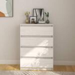vidaXL Dulap lateral, alb, 60x36x84 cm, lemn masiv de pin (808104) Comoda