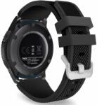 Samsung Galaxy Watch 3 (45 mm) okosóra szíj - TECH-PROTECT Smoothband fekete szilikon szíj (22 mm szíj szélesség)