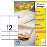 Avery Zweckform Etikett címke 105x48 mm, Avery Zweckform, Fehér színű, (100 ív/doboz) (LR3424) - dunasp