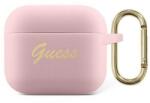 GUESS Husa Guess Silicon Vintage Script pentru Airpods 3 Pink (GUA3SSSI)