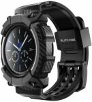 Samsung Galaxy Watch 4 (44 mm) okosóra szíj+tok - SUPCASE Unicorn Beetle Pro fekete szilikon szíj+tok