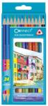 Connect Színes ceruza készlet, kétvégű duocolor 12/24 szín Connect 24 klf. szín (C-107020) - web24