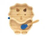 Eco Rascals Farfuria din bambus Dinozaur, albastru, eco rascals Set pentru masa bebelusi