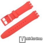  Okosóra szíj - szilikon - PIROS - 120mm + 95mm hosszú, 20mm széles, TELESZKÓP NÉLKÜL! - SAMSUNG Galaxy Watch 42mm / Xiaomi Amazfit GTS / Gear S2 / HUAWEI Watch GT 2 42mm / Watch Active / Active 2 / Wa