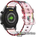  Okosóra szíj - szilikon - ÁTTETSZŐ RÓZSASZÍN - 119mm + 95mm hosszú, 22mm széles - SAMSUNG Galaxy Watch 46mm / Watch GT2 46mm / Watch GT 2e / Galaxy Watch3 45mm / Honor MagicWatch 2 46mm / Watch GT 3 4