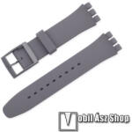  Okosóra szíj - szilikon - SZÜRKE - 120mm + 95mm hosszú, 20mm széles, TELESZKÓP NÉLKÜL! - SAMSUNG Galaxy Watch 42mm / Xiaomi Amazfit GTS / Gear S2 / HUAWEI Watch GT 2 42mm / Watch Active / Active 2 / W