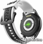  Okosóra szíj - szilikon - FEHÉR / FEKETE - 119mm + 95mm hosszú, 22mm széles - SAMSUNG Galaxy Watch 46mm / Watch GT2 46mm / Watch GT 2e / Galaxy Watch3 45mm / Honor MagicWatch 2 46mm / Watch GT 3 46mm