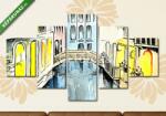  Többrészes Vászonkép, Premium Kollekció: Híd Velencében(135x70 cm, S01)
