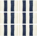 vidaXL Naproane, 6 buc. , chindi, dungi albastre și albe, 30 x 45 cm (134026)