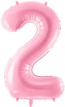 PartyDeco S. r. o 2. szám, fólia lufi, 86 cm, rózsaszín
