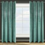 EUROFIRANY Moly bársony sötétítő függöny Sötétzöld 140x250 cm