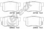 BRECK set placute frana, frana disc BRECK 23652 00 704 00 (23652 00 704 00)