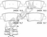 BRECK set placute frana, frana disc BRECK 25337 00 702 00 (25337 00 702 00)