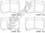 BRECK set placute frana, frana disc BRECK 21654 00 702 10 (21654 00 702 10)