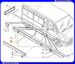 FIAT DUCATO 2 2002.01-2006.06 /230, 244/ Tolóajtó díszléc szürke "136cm" (közép és hosszú tengelytávhoz) CK. FT90789