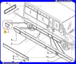 CITROEN JUMPER 2 2002.01-2006.06 /244/ Sárvédő díszléc jobb hátsó ív mögött, szürke CK. FT90738