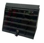 VivaTechnix Organizator pentru burghie metal, Vivatechnix VMD-1043, 35x20xH29cm, 20 compartimente, capac transparent cu cheie