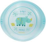 Canpol babies műanyag lapostányér mikrózható - kék rhino - babastar