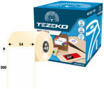 Tezeko 54 mm * 300 mm, öntapadós műanyag etikett címke (550 címke/tekercs) (M0540030000-001)