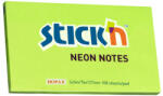  Notes autoadeziv 76 x 127 mm, 100 file, Stick"n - verde neon