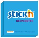  Notes autoadeziv 76 x 76 mm, 100 file, Stick"n - albastru neon
