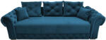 MobAmbient Canapea extensibilă 3 locuri și ladă depozitare, tapițerie albastră - model BETYS Canapea