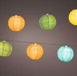 Lumineo Napelemes lampionfüzér XL 4, 5m színes, 10 meleg fehér LED (40101382)
